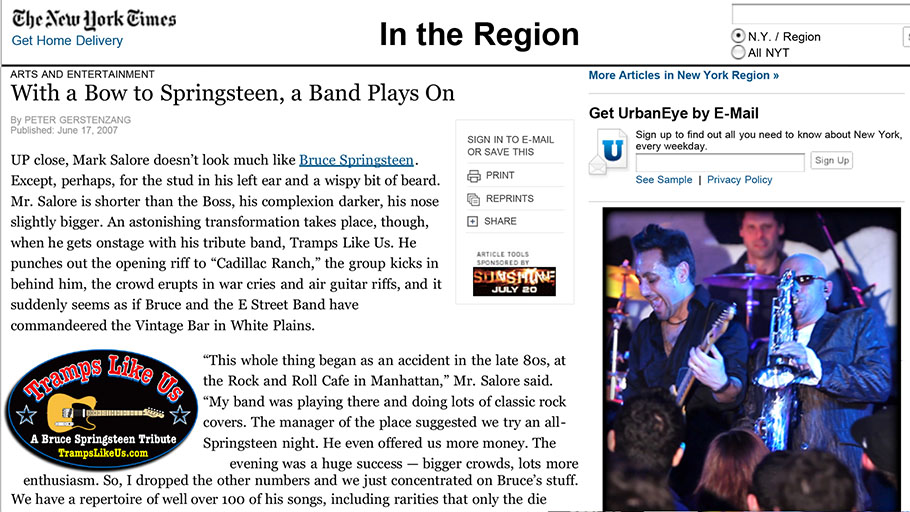 New York Times feature article on Tramps Like Us