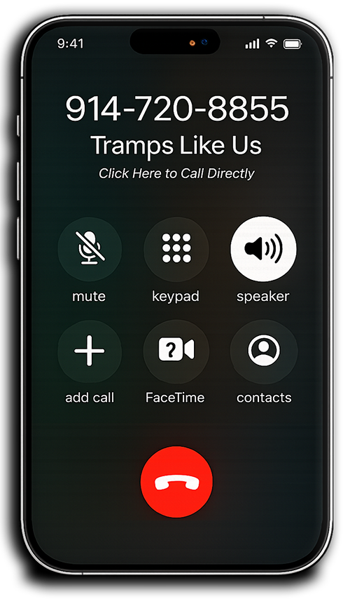 Call Tramps Like Us for booking information